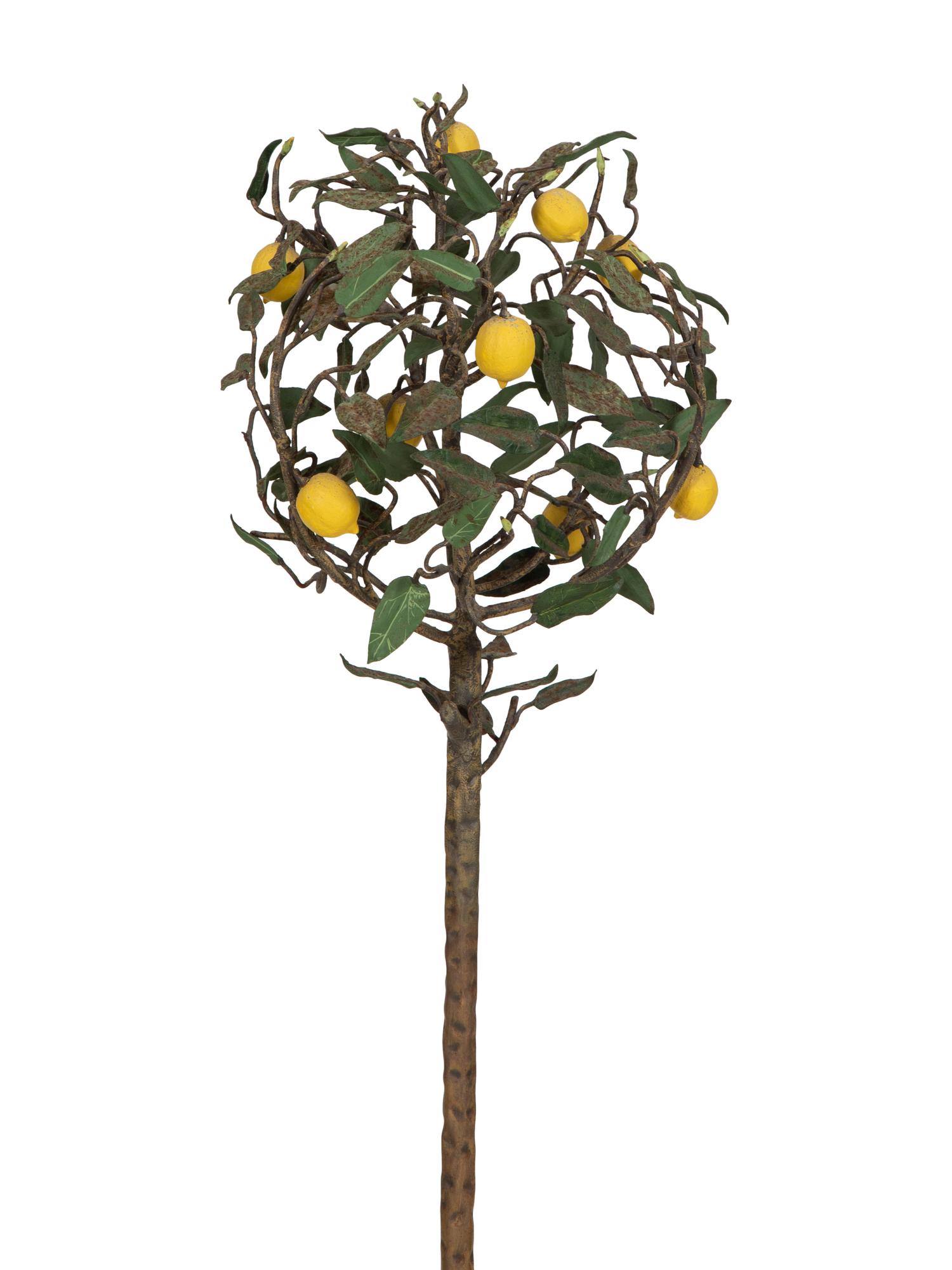 A Pair of Tôle Peinte Lemon Topiaries