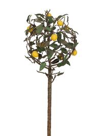 A Pair of Tôle Peinte Lemon Topiaries
