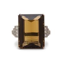 CITRINE AND DIAMOND RING
