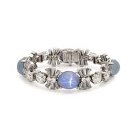 SPAULDING & CO., STAR SAPPHIRE AND DIAMOND BRACELET