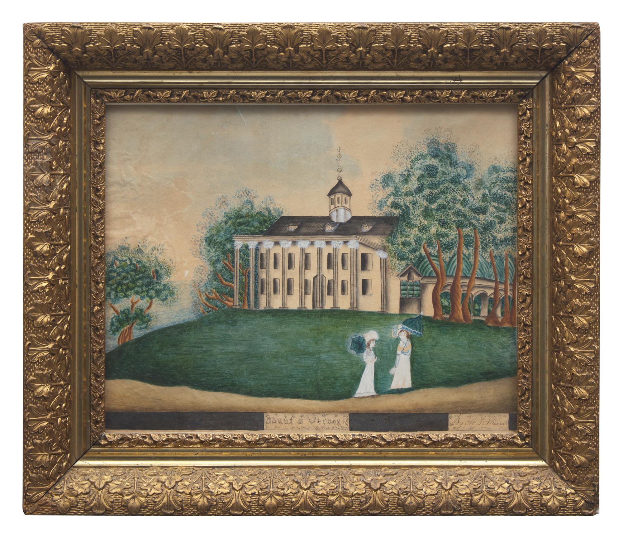 American School 19th Century, View Of Mt. Vernon
