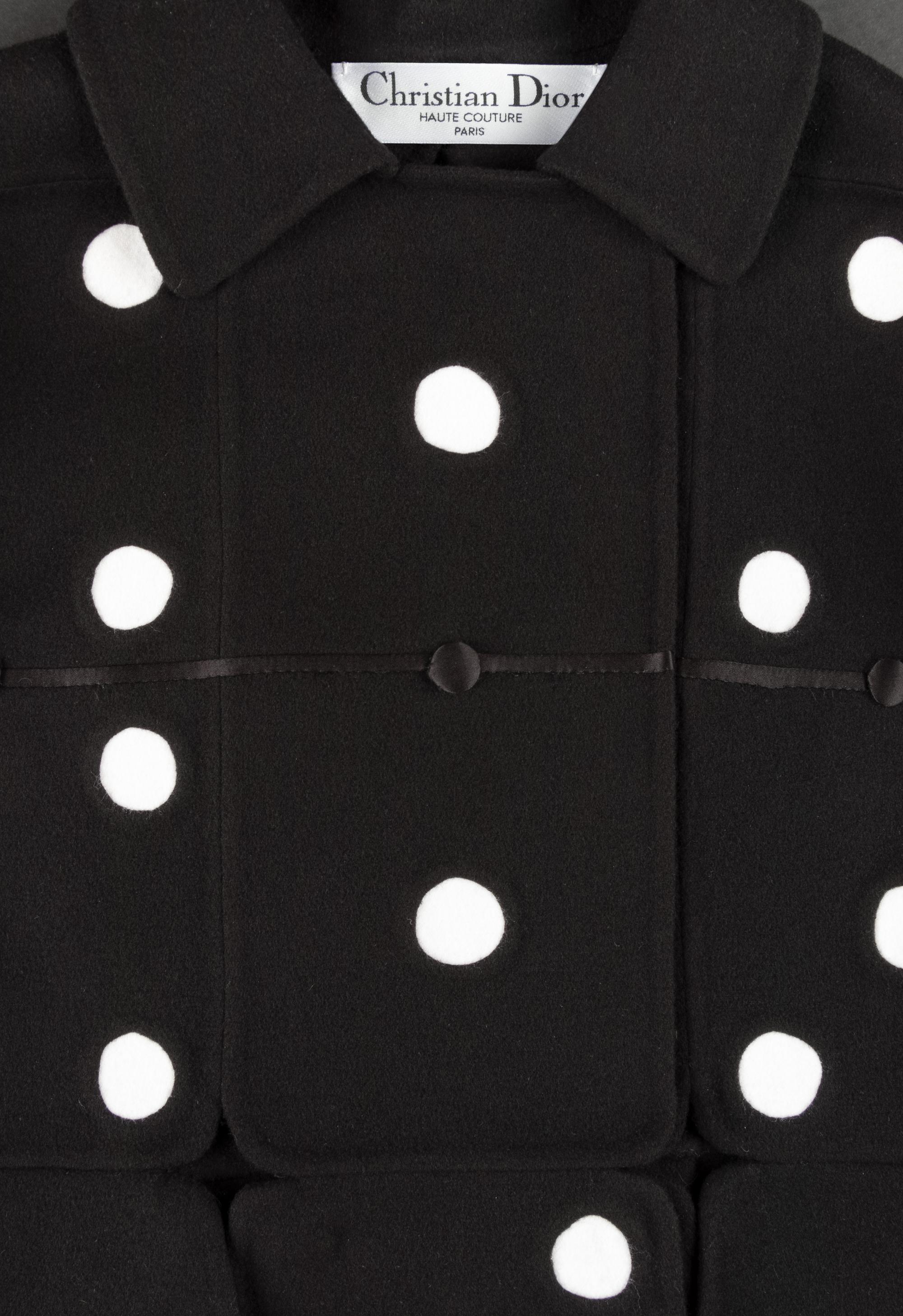 Christian Dior Haute Couture Domino Pattern Wool Coat, Spring/Summer 2018