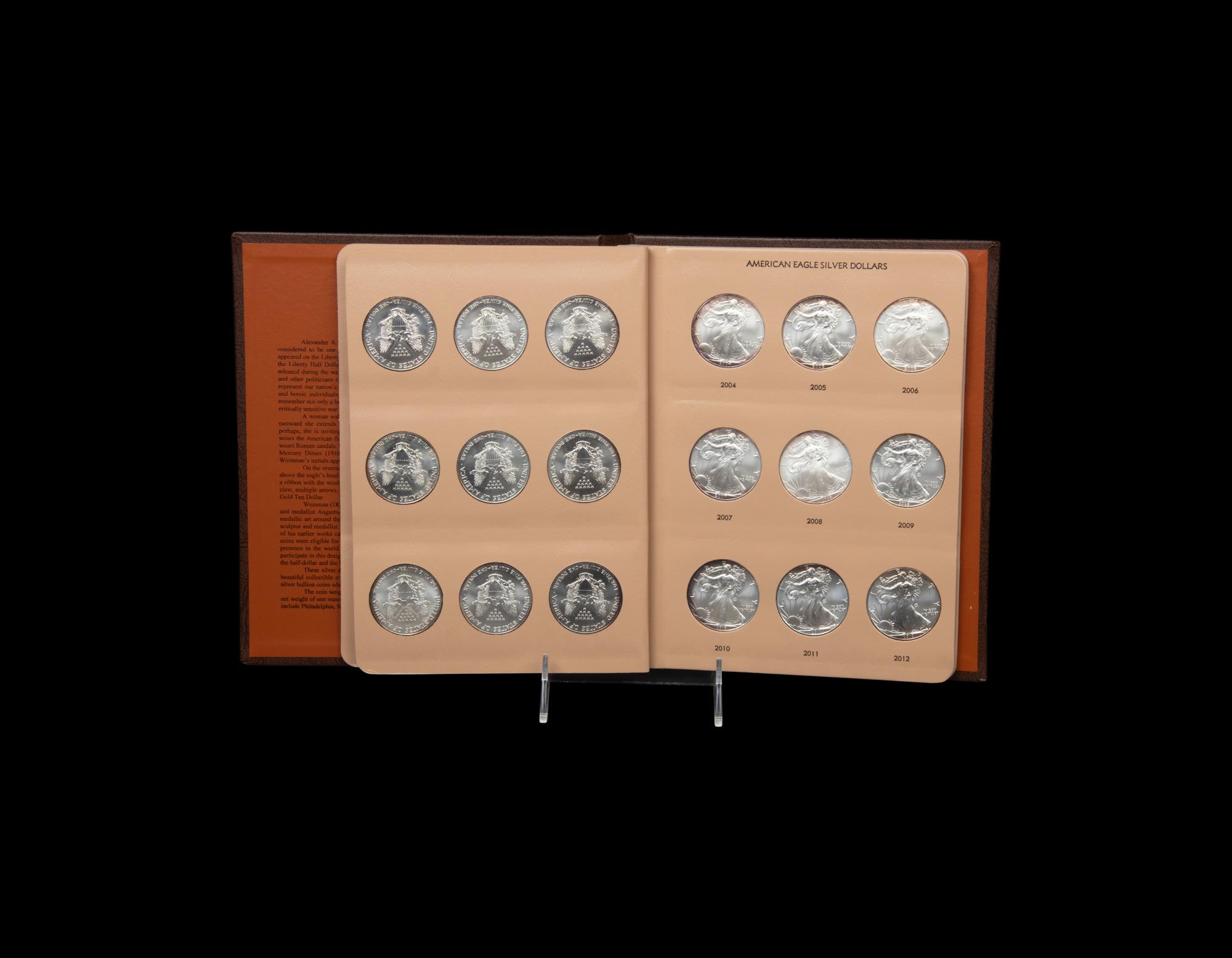 A Collection of One Hundred and Forty-Seven Silver Eagle $1 Mint and Proof Coins