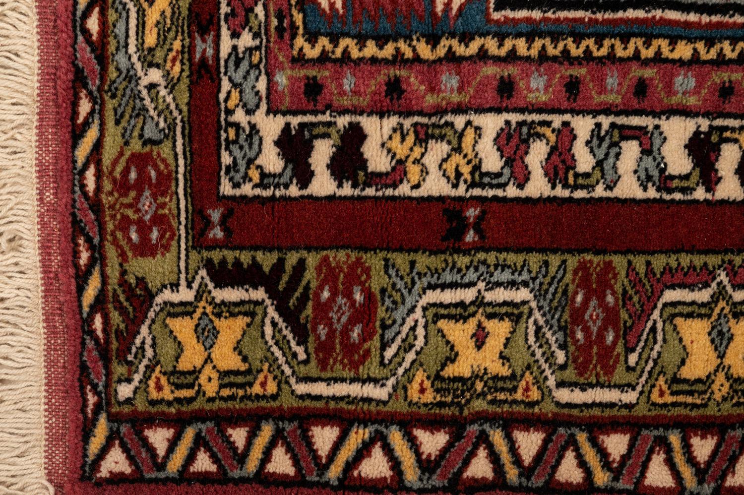Four Turkish Wool Mats and a Baluch Design Wool Mat
