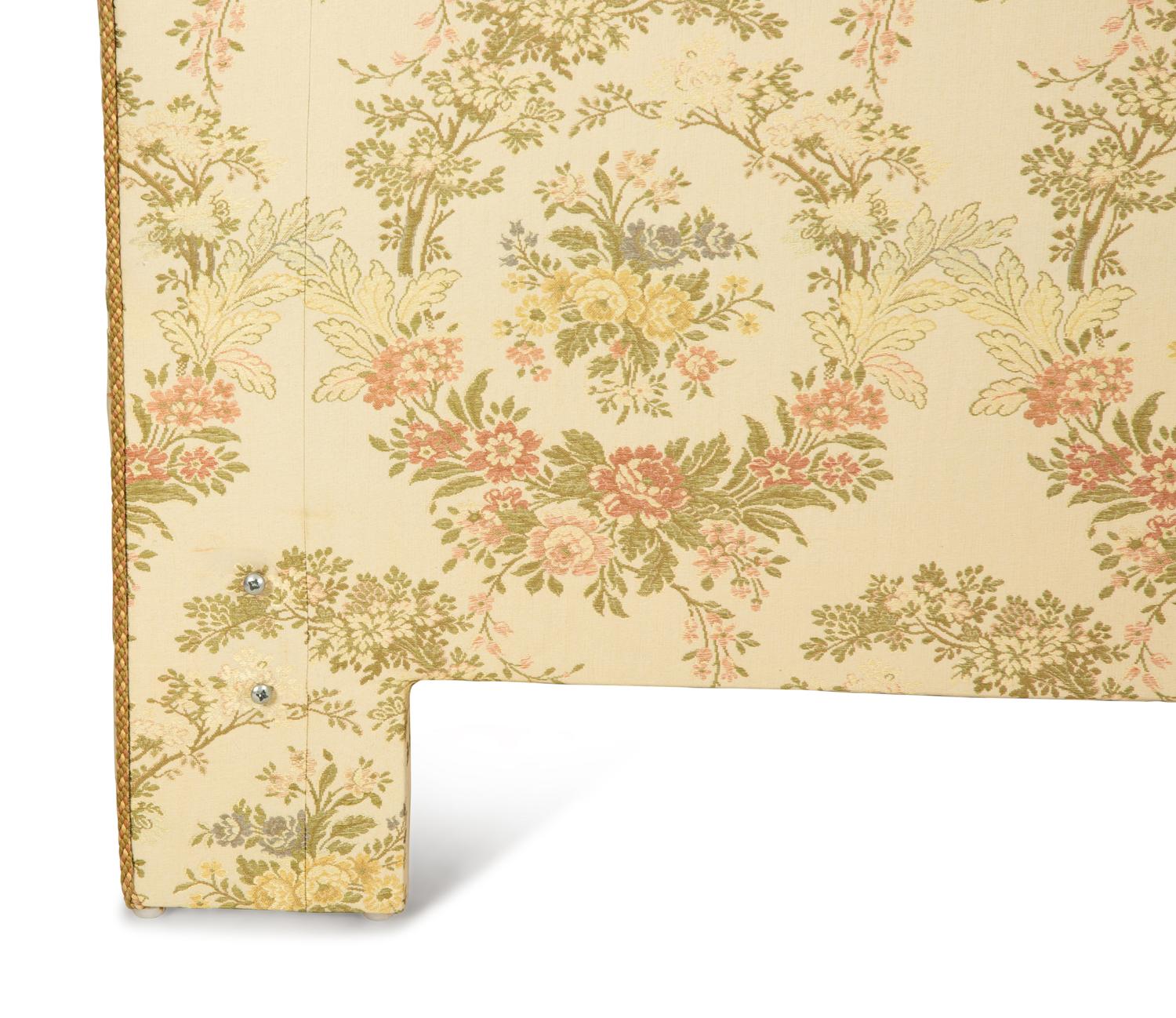A Louis XVI Style Scalamandré Silk Lampas Upholstered Headboard — 20th Century
