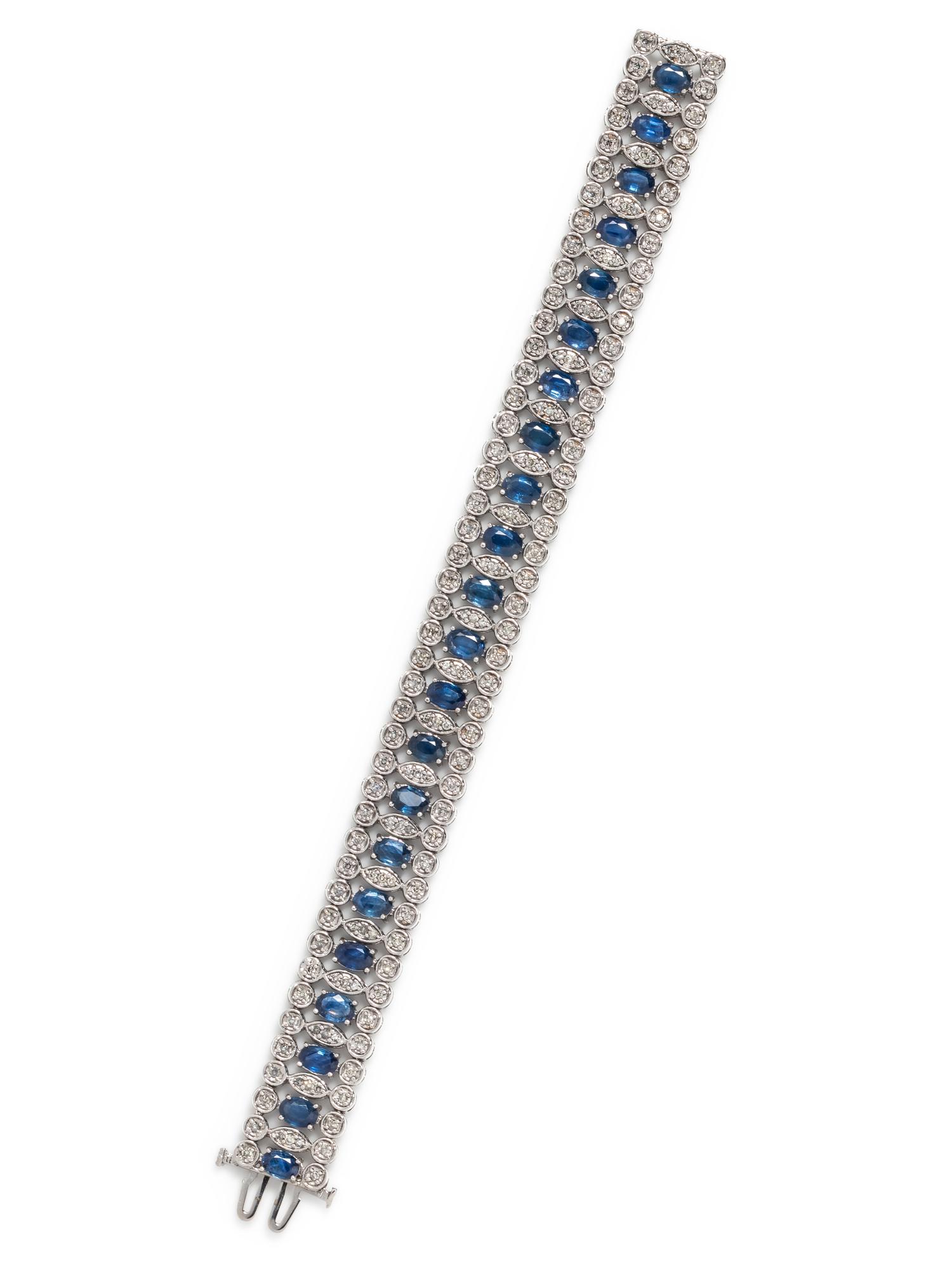 SAPPHIRE AND DIAMOND BRACELET
