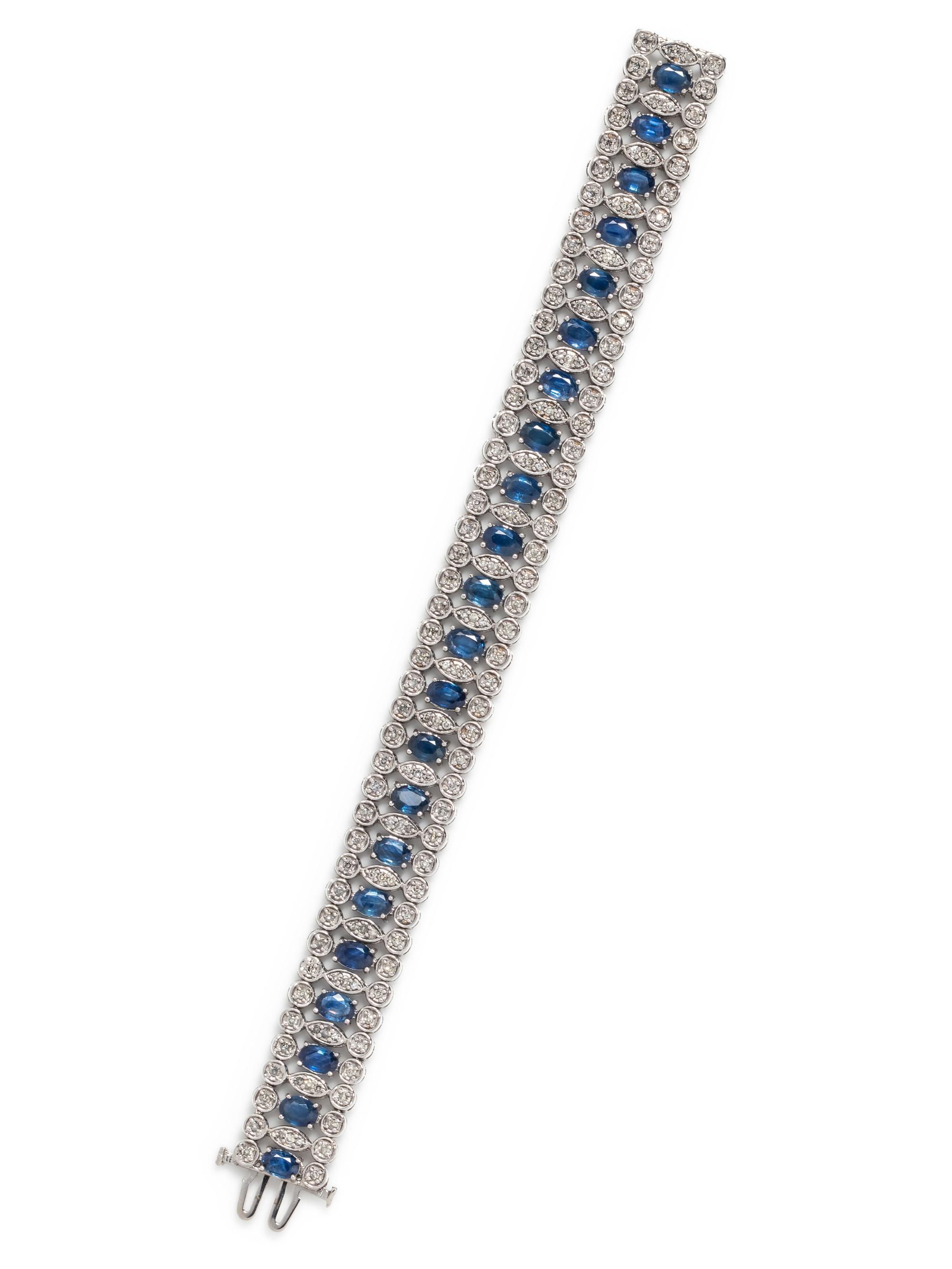 SAPPHIRE AND DIAMOND BRACELET