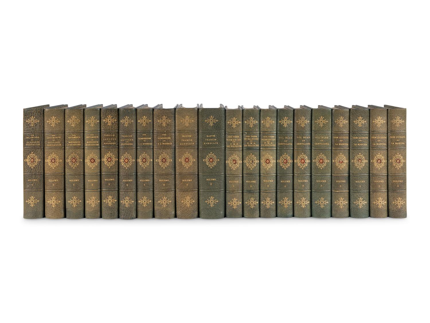[FRENCH LITERATURE]. The Bibliophilist's Library . [ First Series ]. Volumes I-X. -- [ Second Series ]. Volumes I-X. Philadelphia: George Barrie for Subscribers only, n.d. [ca 1900].