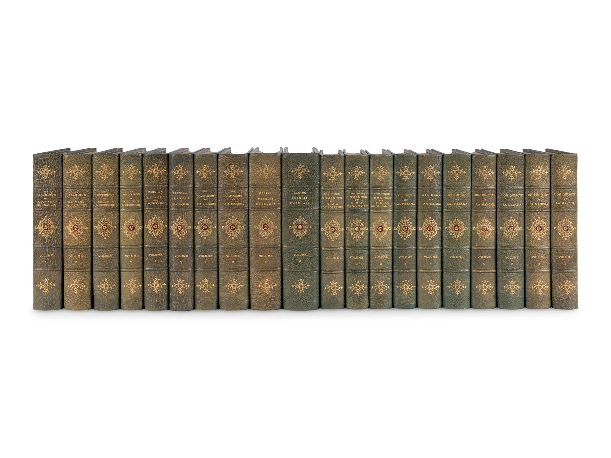 [FRENCH LITERATURE]. The Bibliophilist's Library . [ First Series ]. Volumes I-X. -- [ Second Series ]. Volumes I-X. Philadelphia: George Barrie for Subscribers only, n.d. [ca 1900].