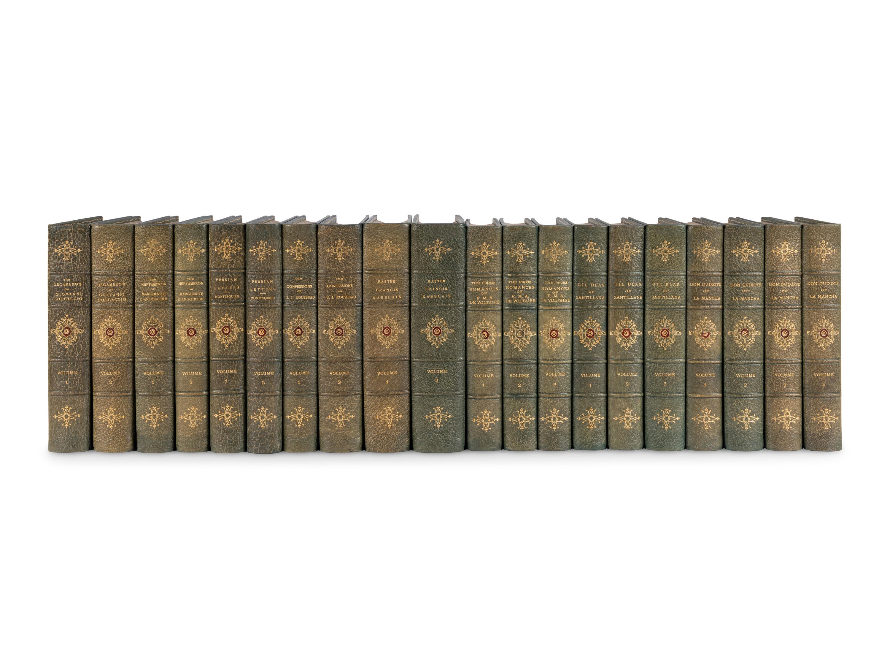 [FRENCH LITERATURE]. The Bibliophilist's Library . [ First Series ]. Volumes I-X. -- [ Second Series ]. Volumes I-X. Philadelphia: George Barrie for Subscribers only, n.d. [ca 1900].