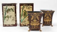 A Collection of Tole Articles Height of first pair 11 inches. — 20TH CENTURY