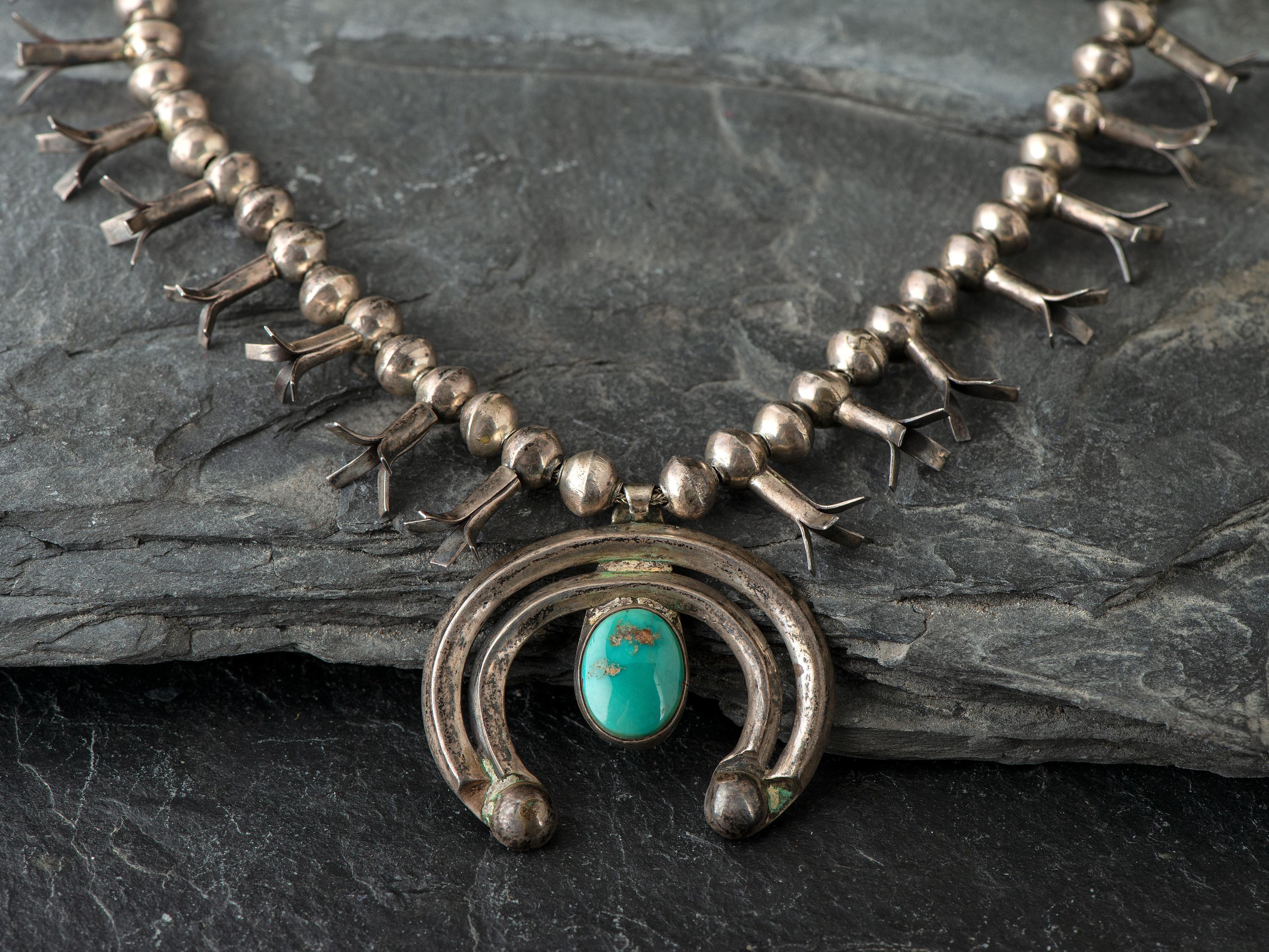 Navajo Child's Squash Blossom Necklace