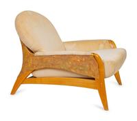 A Contemporary Upholstered Lounge Chair