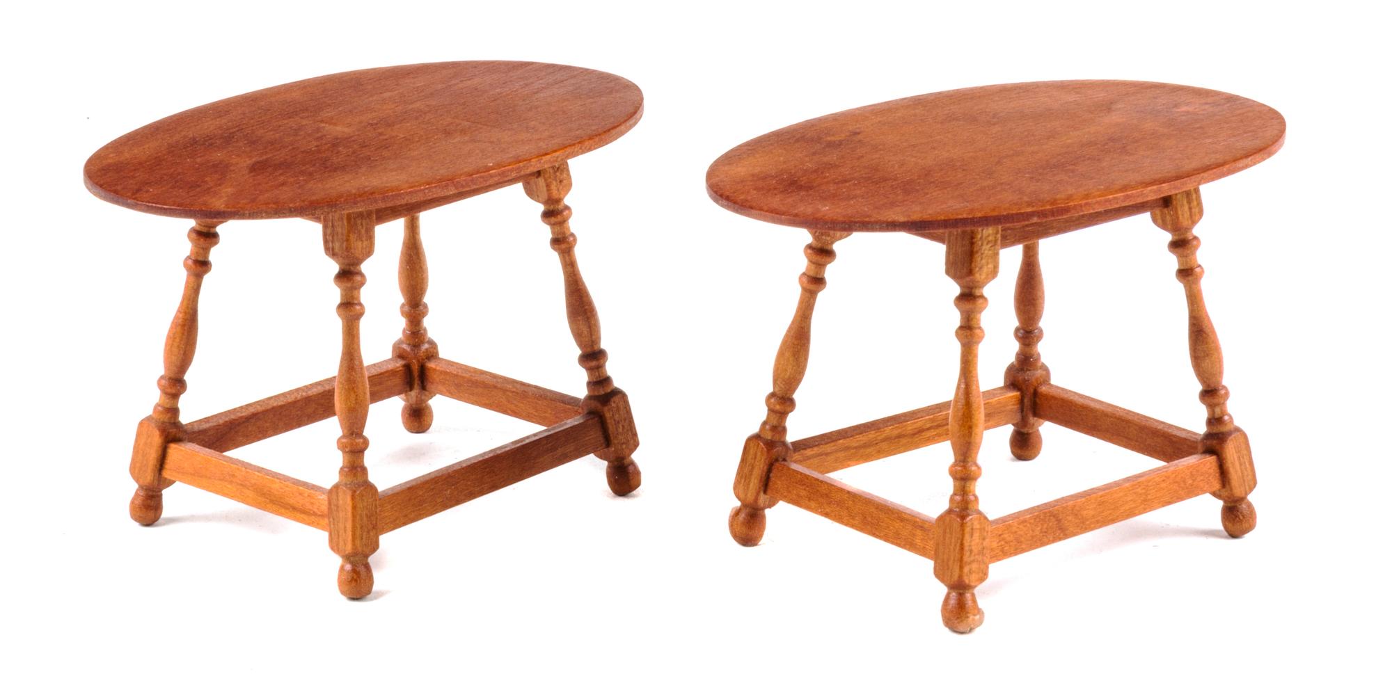 A Pair of Jacobean Style Side Tables Height 2 x width 3 1/8 x depth 2 inches. — Warren Dick