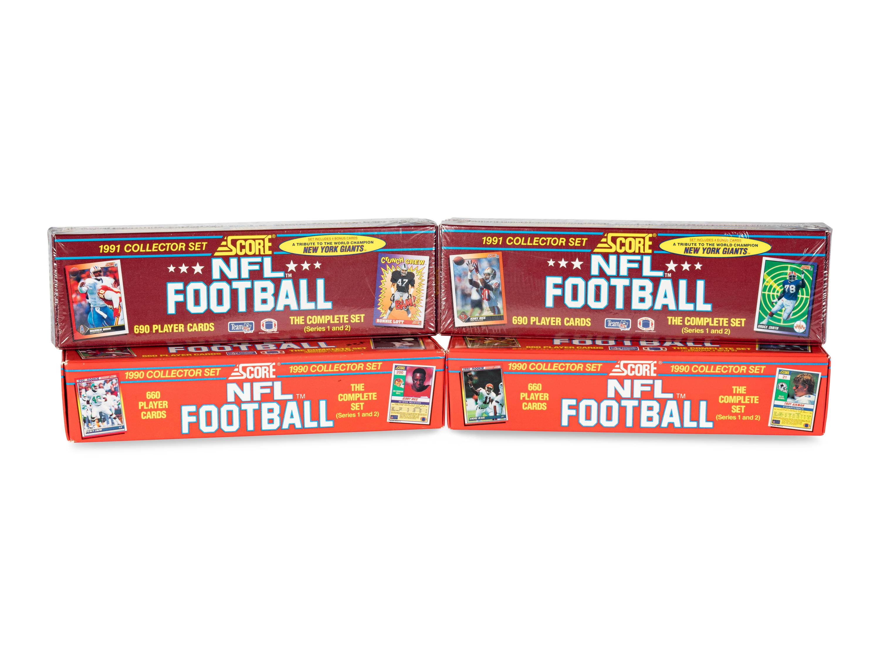 A Large Group of Assorted Baseball and Football Complete Sets (Including 1989 Upper Deck Baseball),