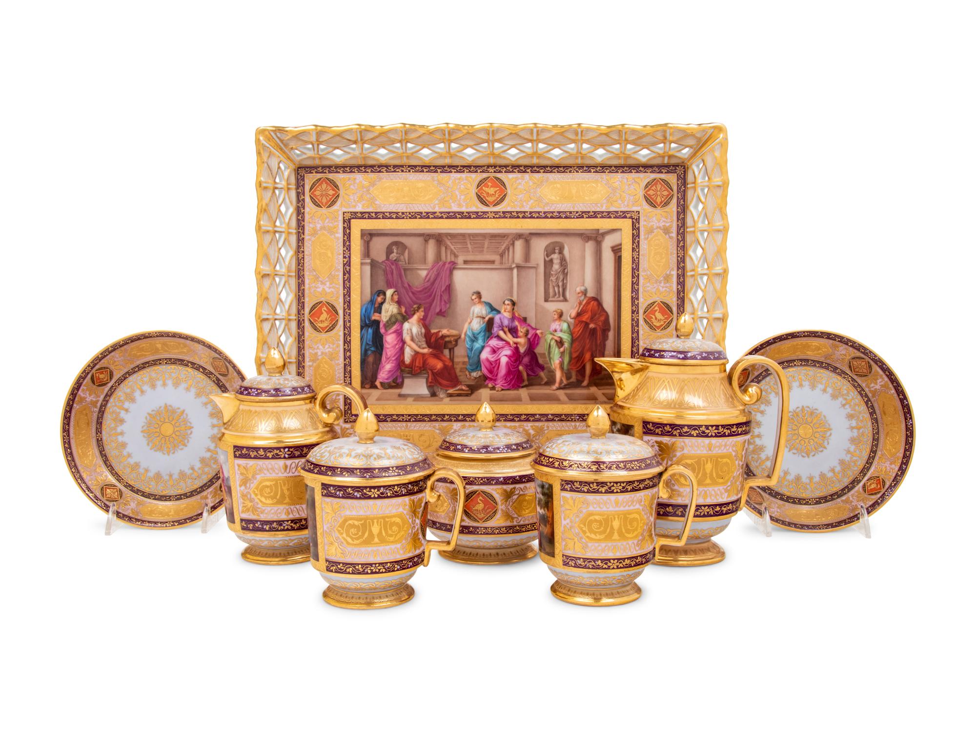 A Vienna Porcelain Tête-à-Tête