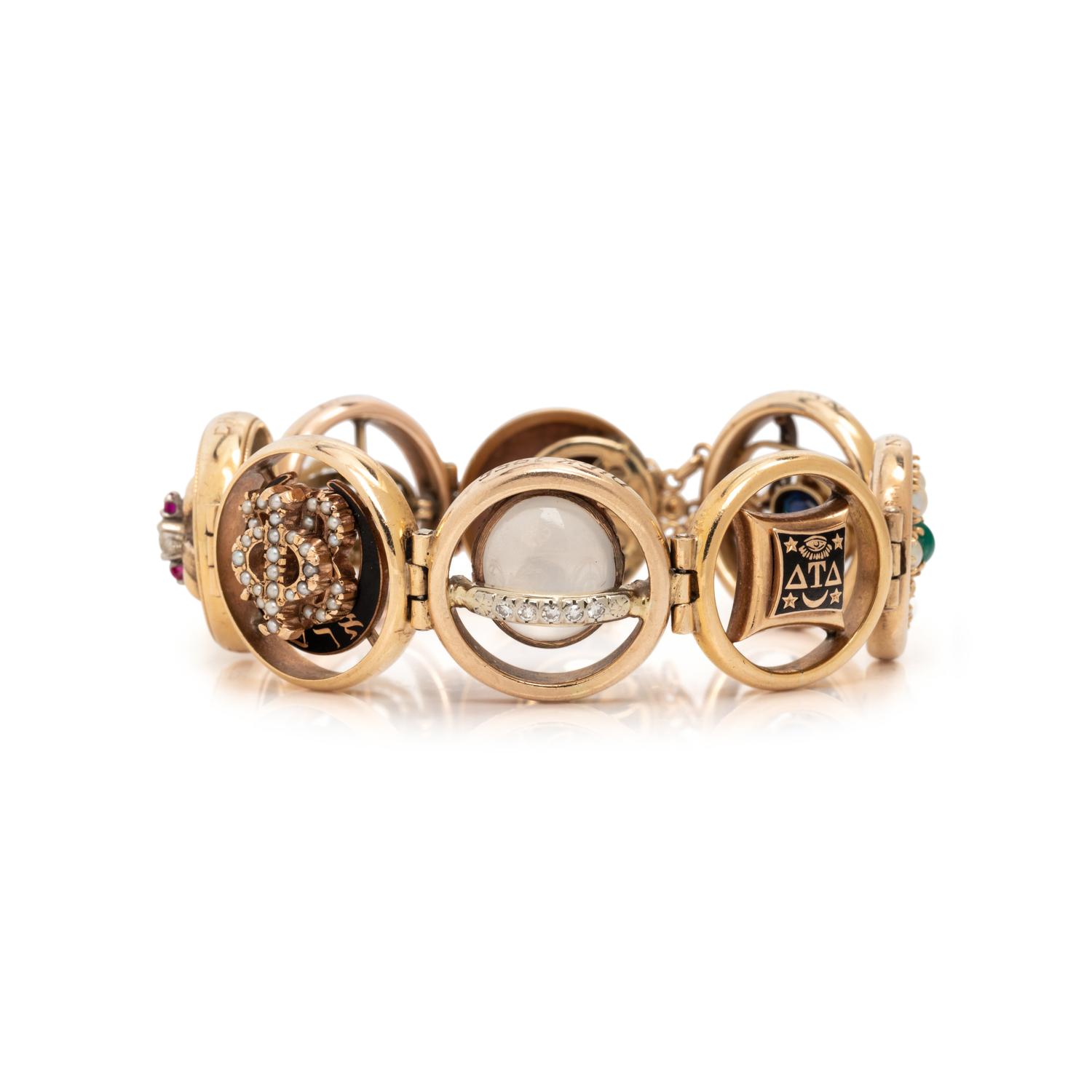 YELLOW GOLD MULTIGEM BRACELET