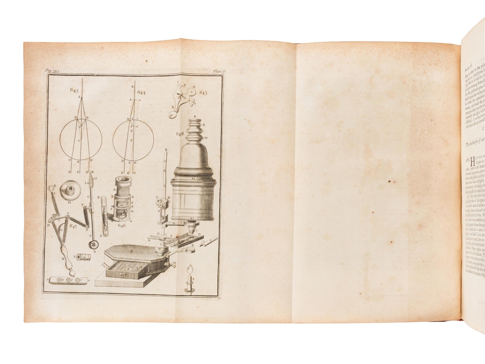 SMITH, Robert (1689-1768). A Compleat System of Opticks, in Four Books . Cambridge: for the Author, 1738.