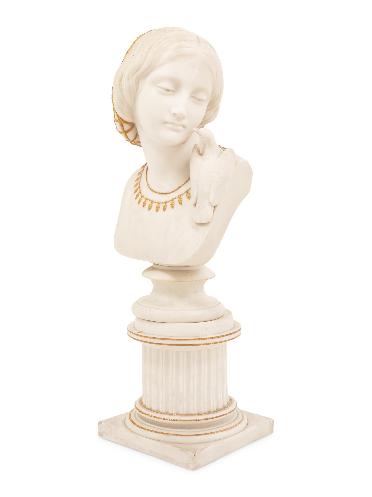 A Copeland Parian Ware Bust of Lesbia