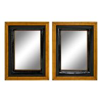 A Pair of Continental Parcel Gilt Rectangular Mirrors