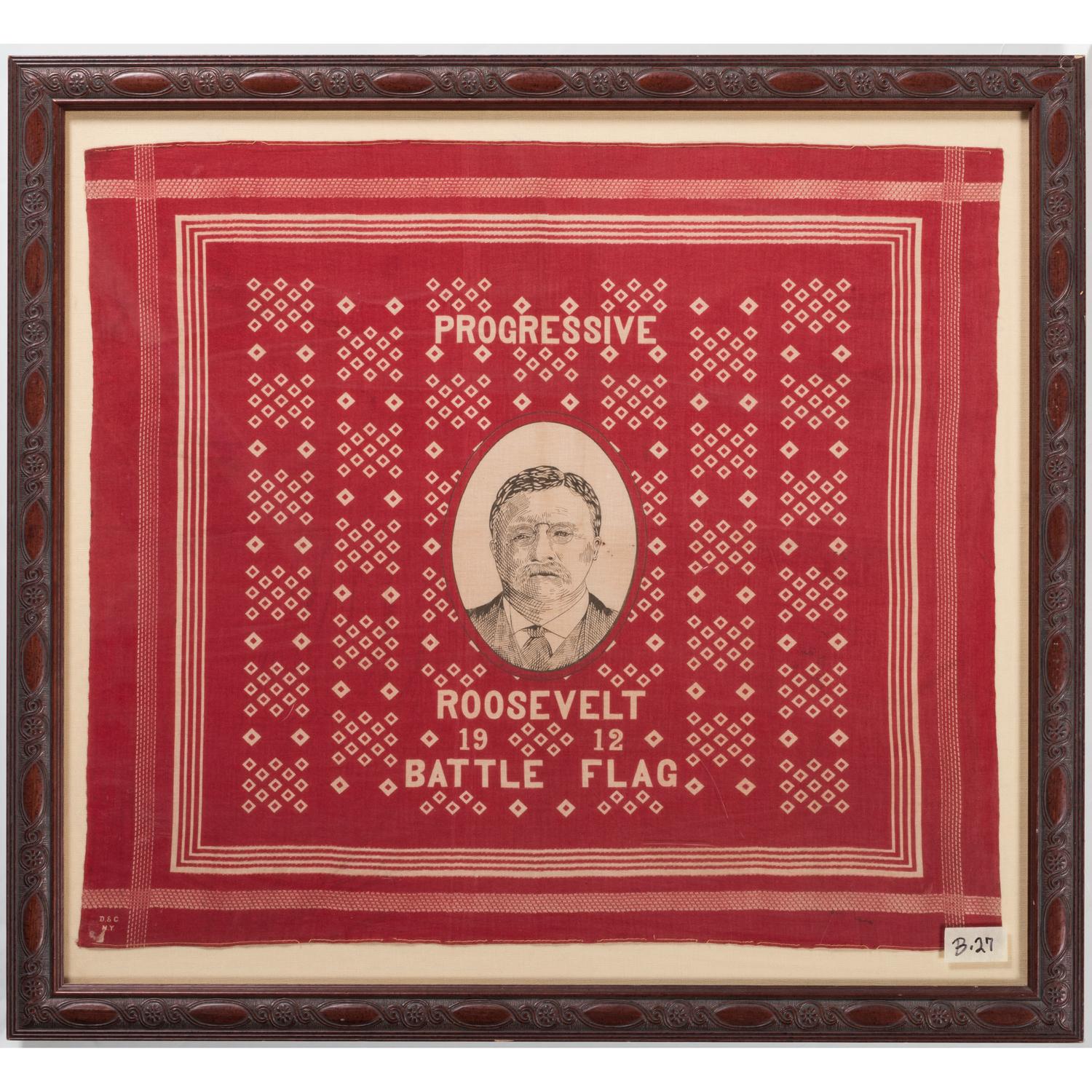 Roosevelt Battle Flag , 1912 Campaign Bandanna