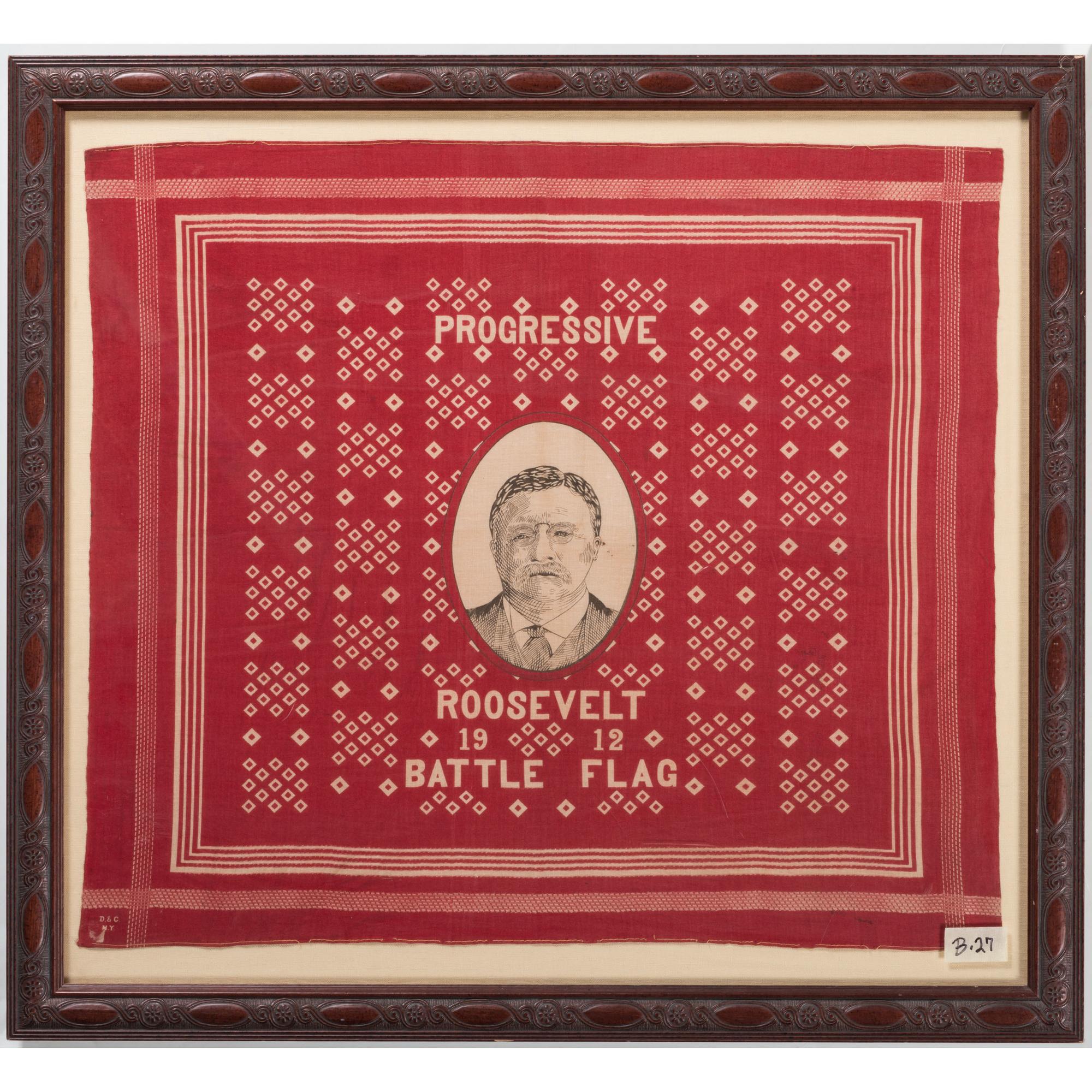 Roosevelt Battle Flag , 1912 Campaign Bandanna