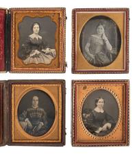 [EARLY PHOTOGRAPHY]. A group of 15 sixth plate daguerreotypes by New York and Boston daguerreotypists, incl. ANSON, CHASE, and PLUMBE.