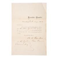 [CIVIL WAR]. A group of Civil War letters and ephemera representing multiple soldiers, a war-date governor, and including Andersonville POW letter from Private Samuel W. Armington (1837-1913), Co. D, Massachusetts 15th Infantry.