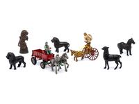 A Group of Cast Iron Banks and Pull Toys