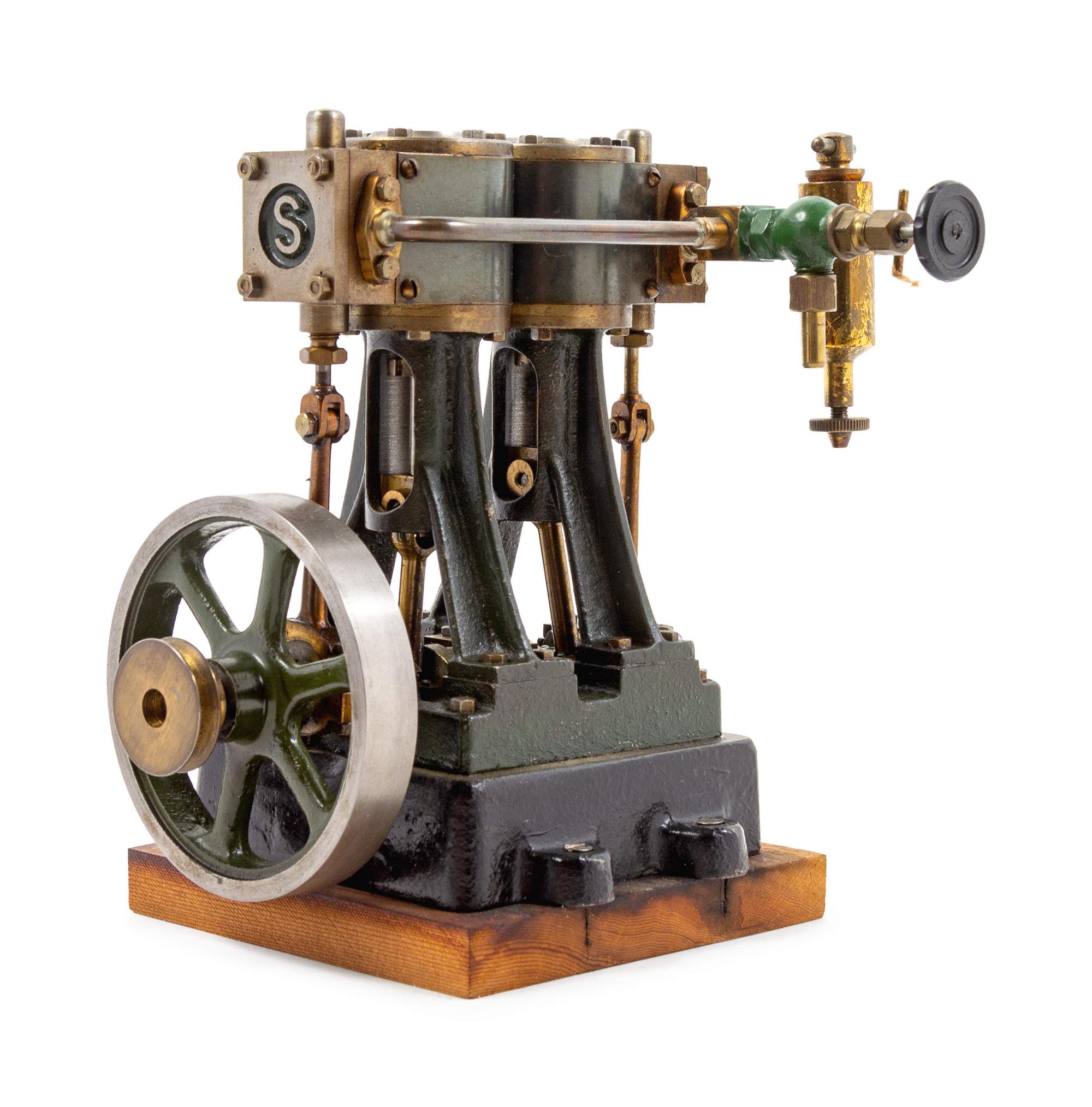 A Painted Metal Piston Generator Demonstration Model
