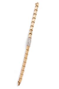 YELLOW GOLD AND DIAMOND BRACELET