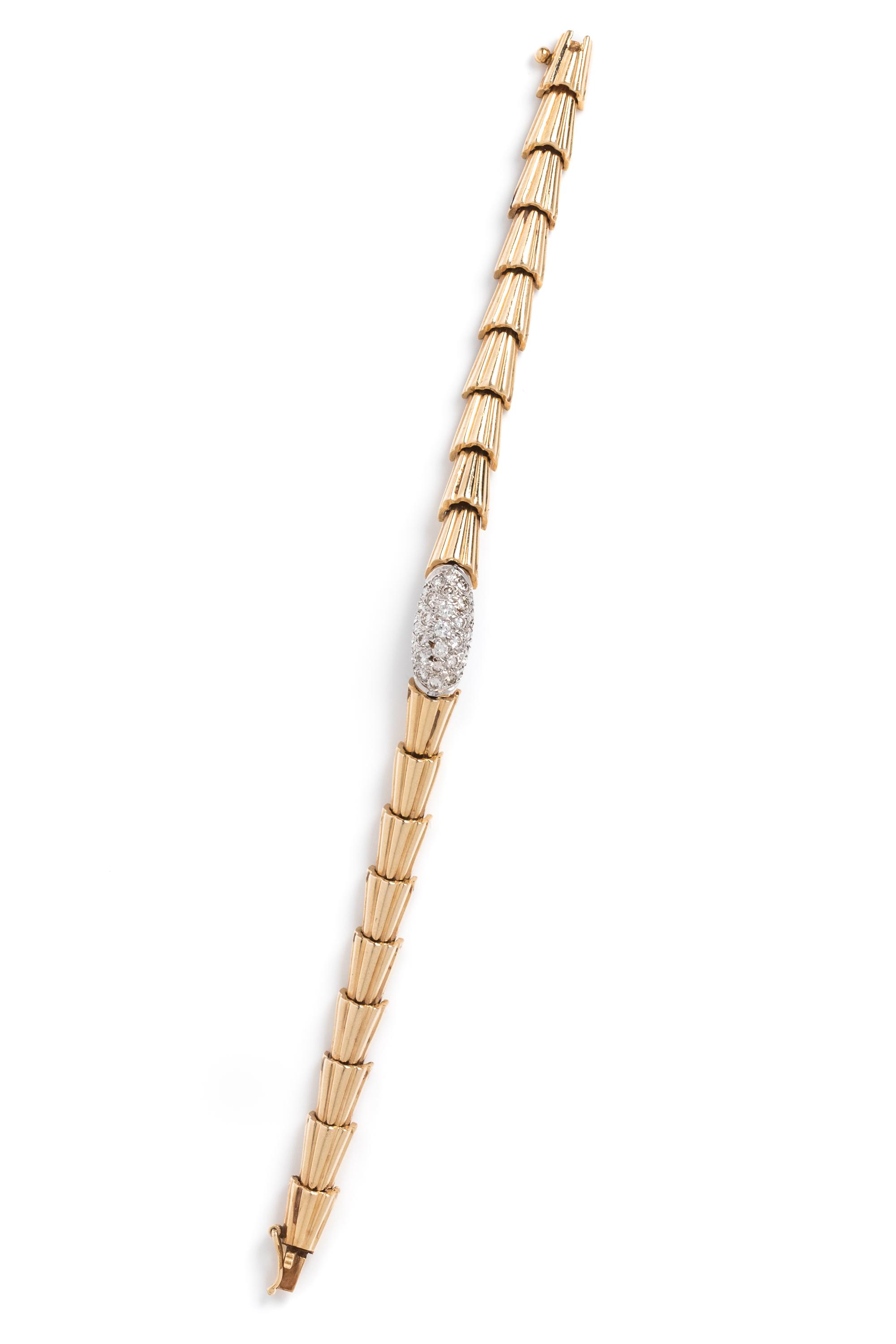 YELLOW GOLD AND DIAMOND BRACELET