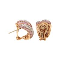 PINK SAPPHIRE AND DIAMOND CLIP EARRINGS