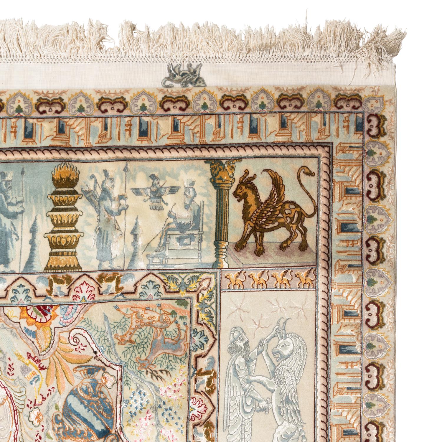 A Tabriz Pictorial Rug