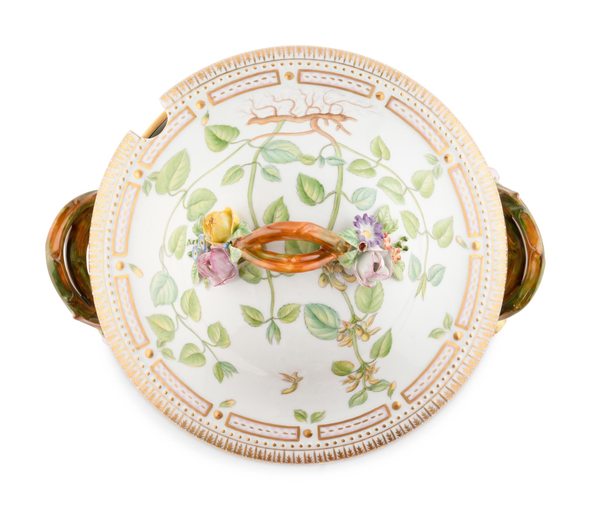 A Royal Copenhagen Flora Danica Porcelain Covered Tureen