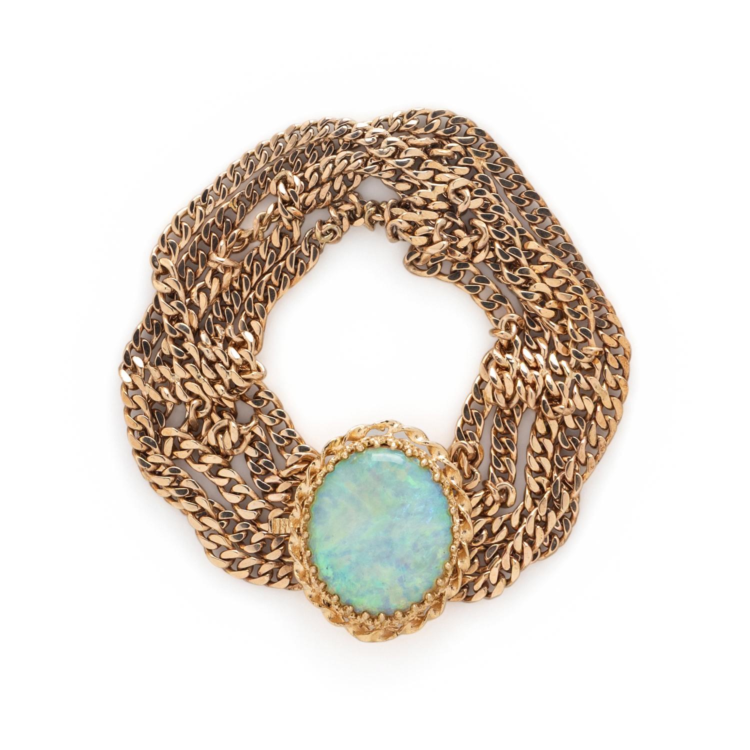 OPAL AND YELLOW GOLD BRACELET