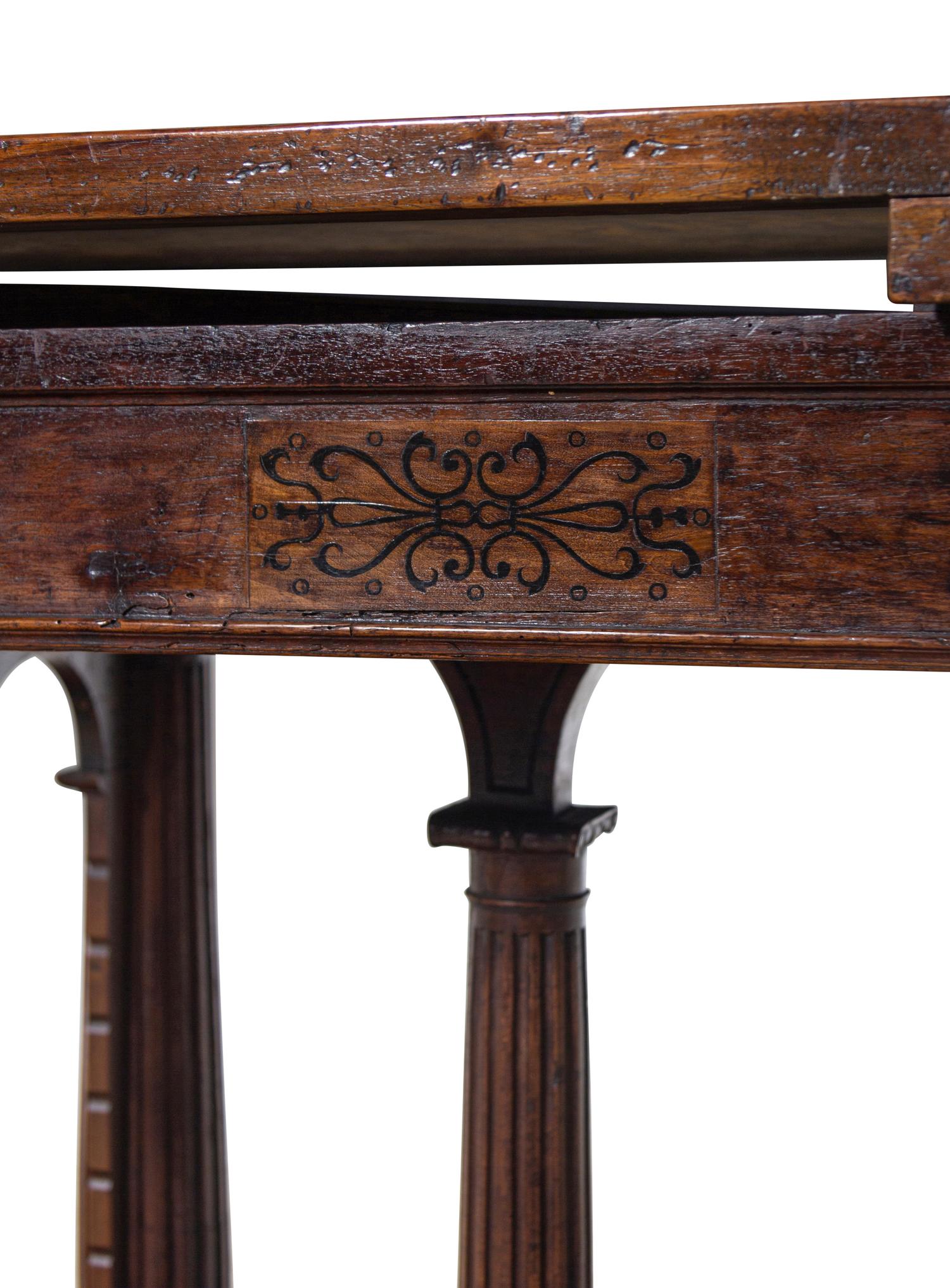 An Italian Walnut Extension Refectory Table