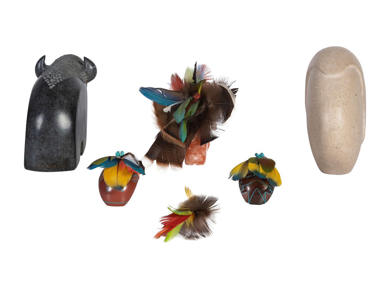 Collection of Stone and Pottery Fetishes