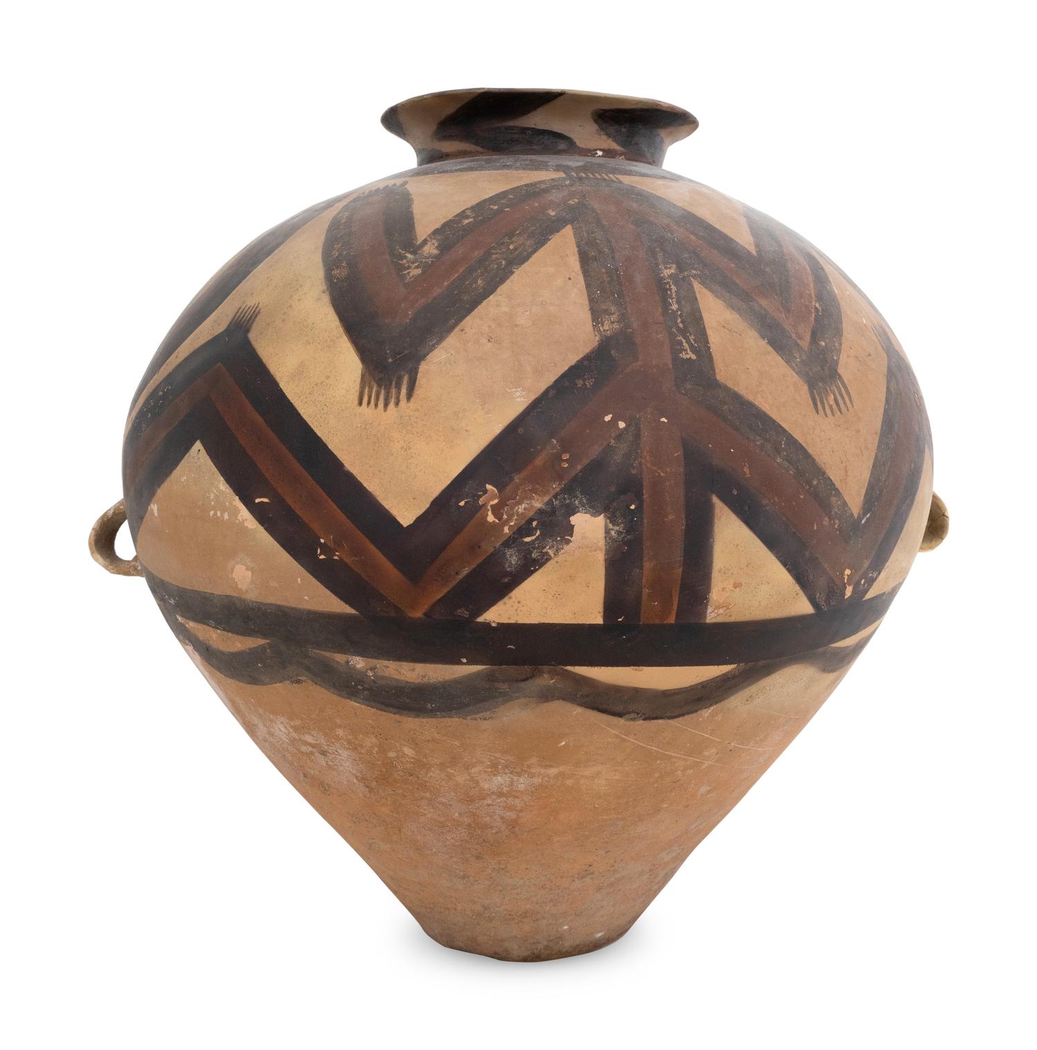 A Large Chinese Majiayao Machang Painted Pottery Jar