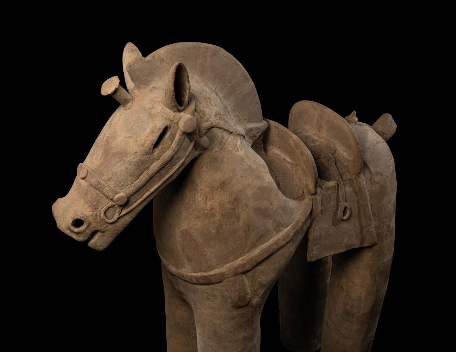 A Japanese Haniwa Model of a Horse, Kofun Period 日本古墳時代 埴輪大陶馬