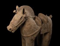 A Japanese Haniwa Model of a Horse, Kofun Period 日本古墳時代 埴輪大陶馬