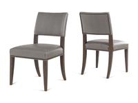 A Set of Three Contemporary Dining Chairs with Nailhead Decoration