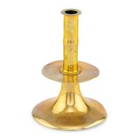 An English Brass Trumpet Form Candlestick