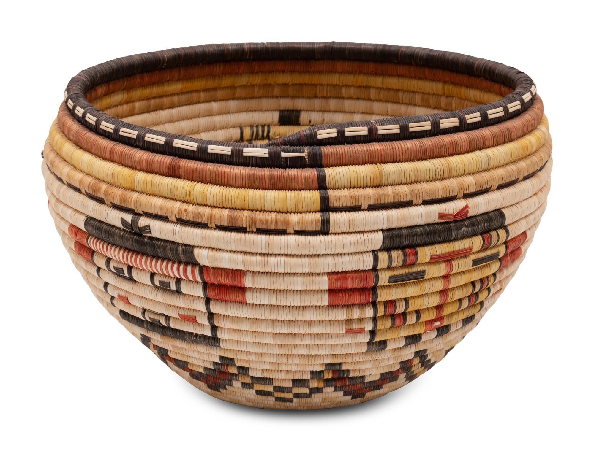 Hopi Second Mesa Polychrome Basket