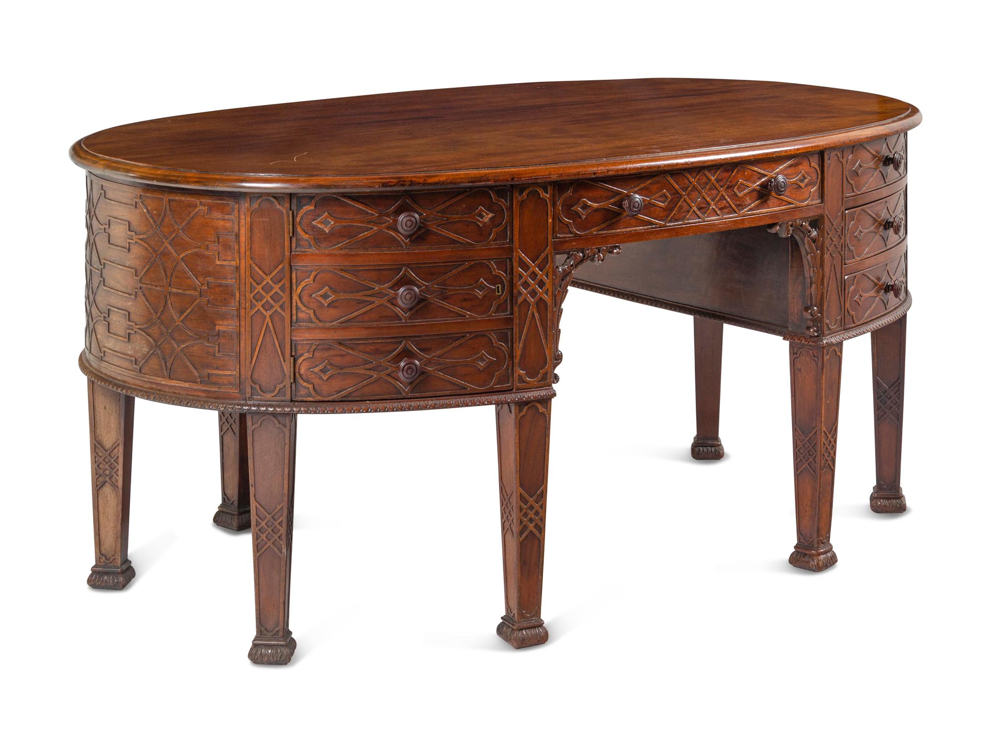 A George III Style Mahogany Desk
