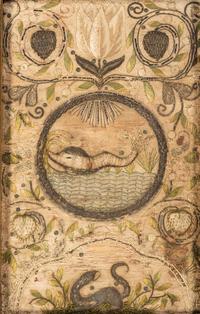 An English Needlework Panel of a Dolphin