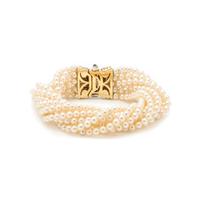 TIFFANY & CO., CULTURED PEARL AND DIAMOND TORSADE BRACELET