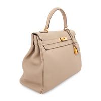 HERMÈS, KELLY 35 IN GRIS TOURTERELLE TOGO