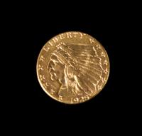A United States 1925-D Indian Head $2.50 Gold Coin