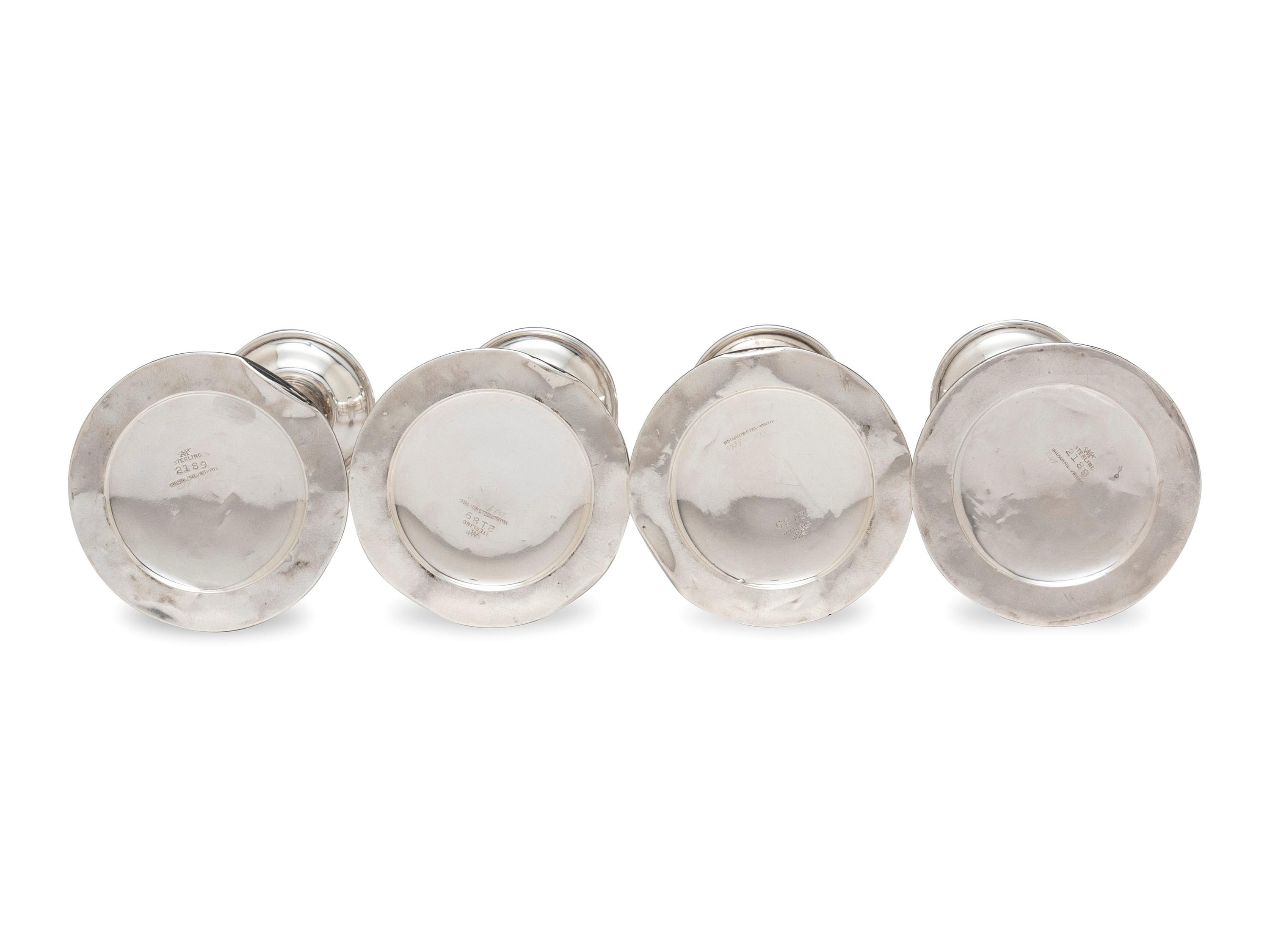 Four American Silver Candlesticks